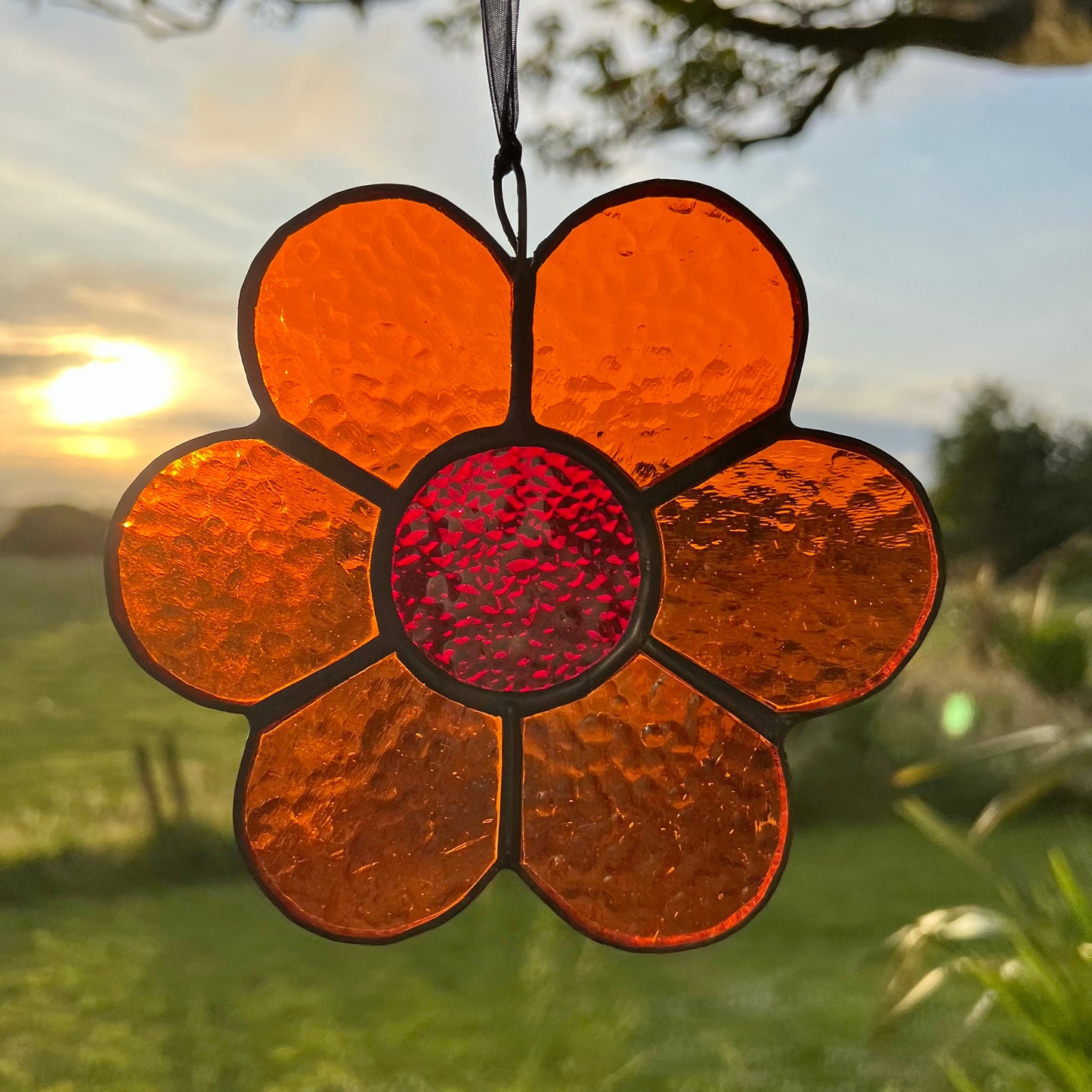 Delightful Daisy Stained Glass suncatcher