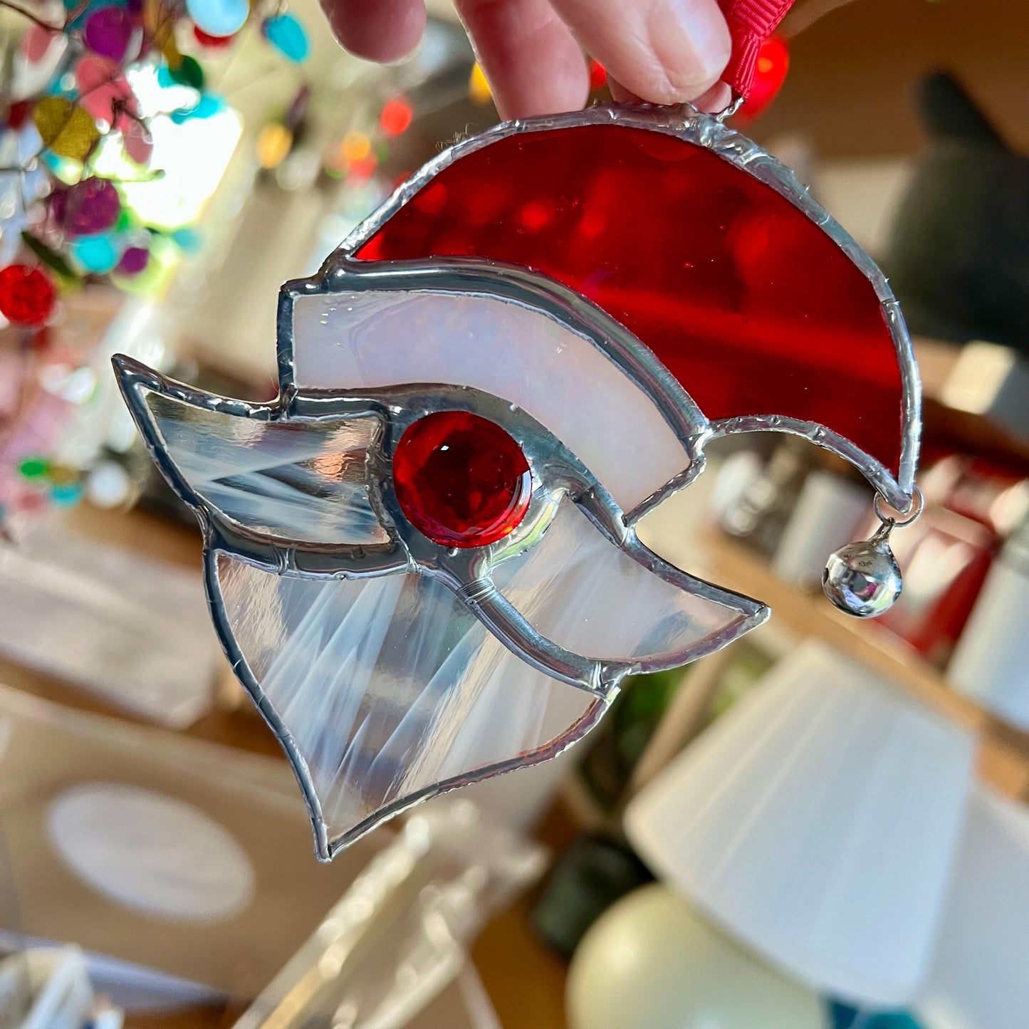 Stained Glass Santa/Father Christmas Tree decoration