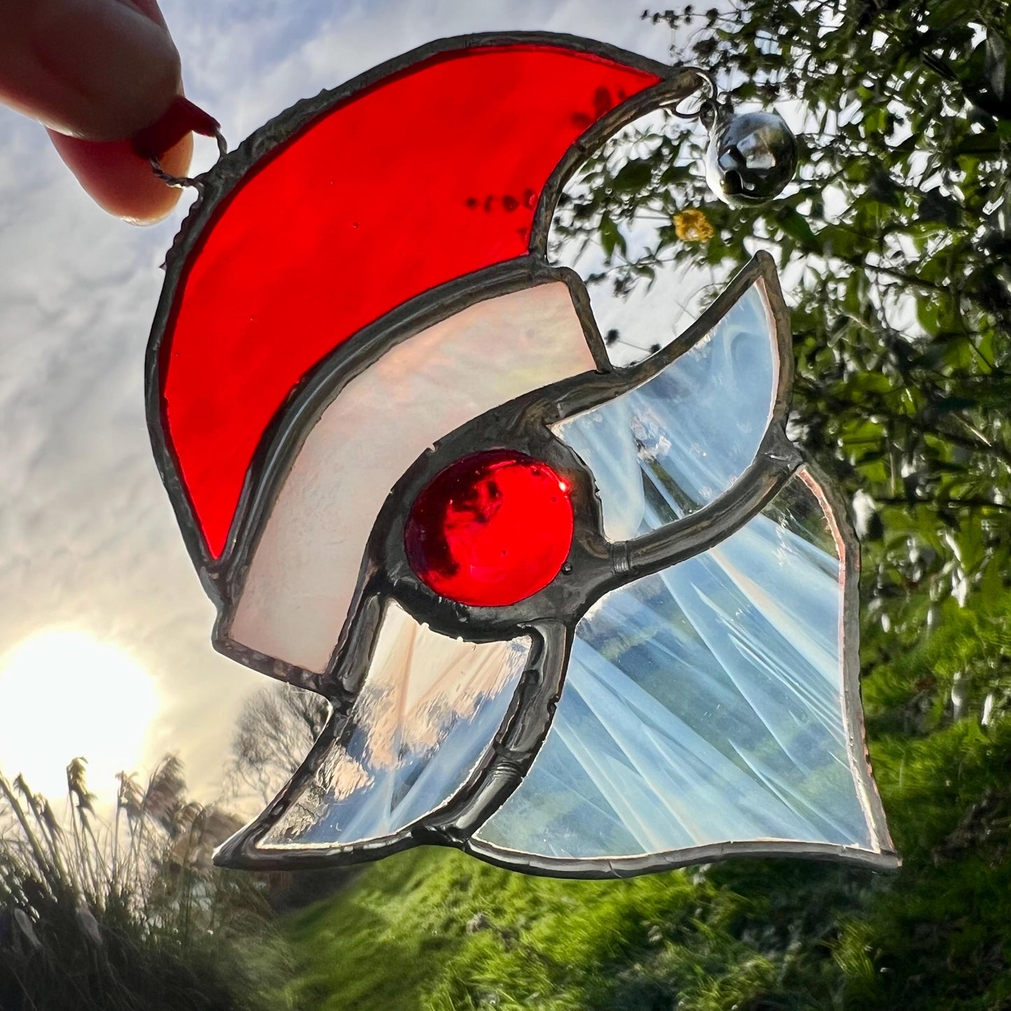Stained Glass Santa/Father Christmas Tree decoration