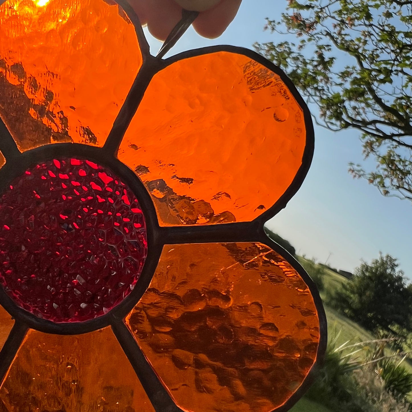 Delightful Daisy Stained Glass suncatcher