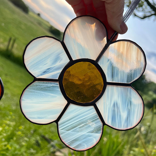 Delightful Daisy Stained Glass suncatcher