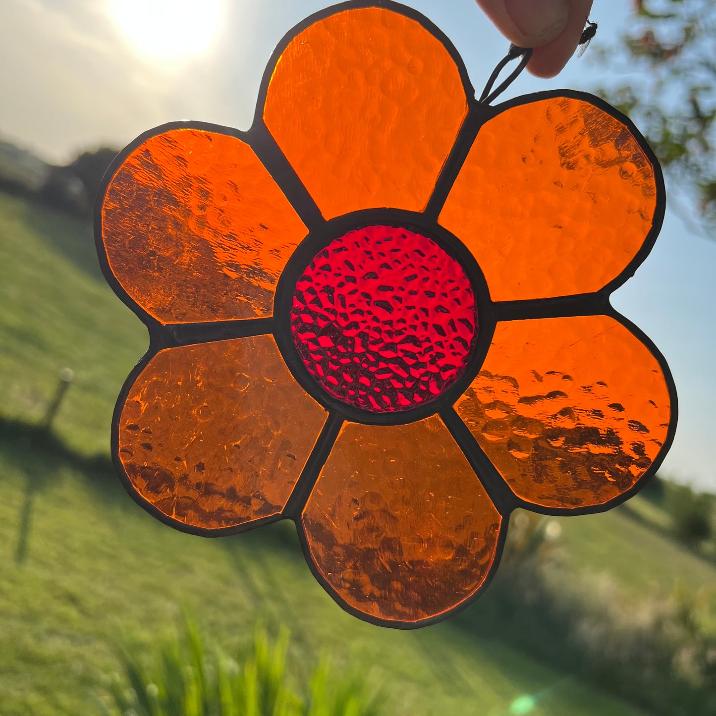 Delightful Daisy Stained Glass suncatcher
