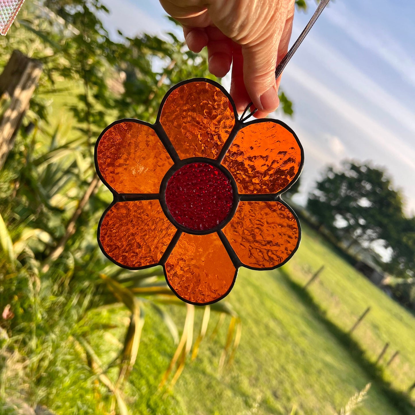 Delightful Daisy Stained Glass suncatcher