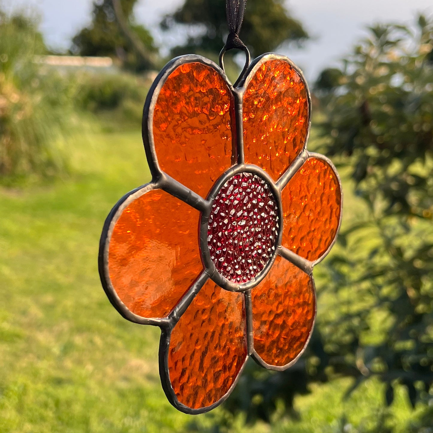 Delightful Daisy Stained Glass suncatcher