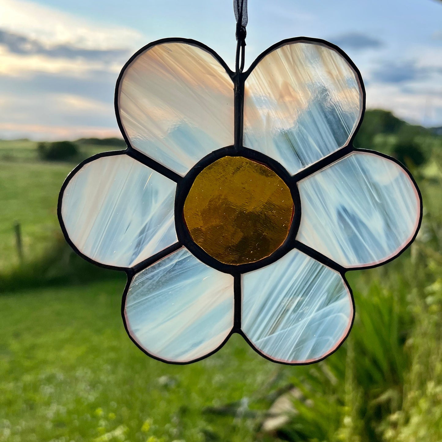 Delightful Daisy Stained Glass suncatcher