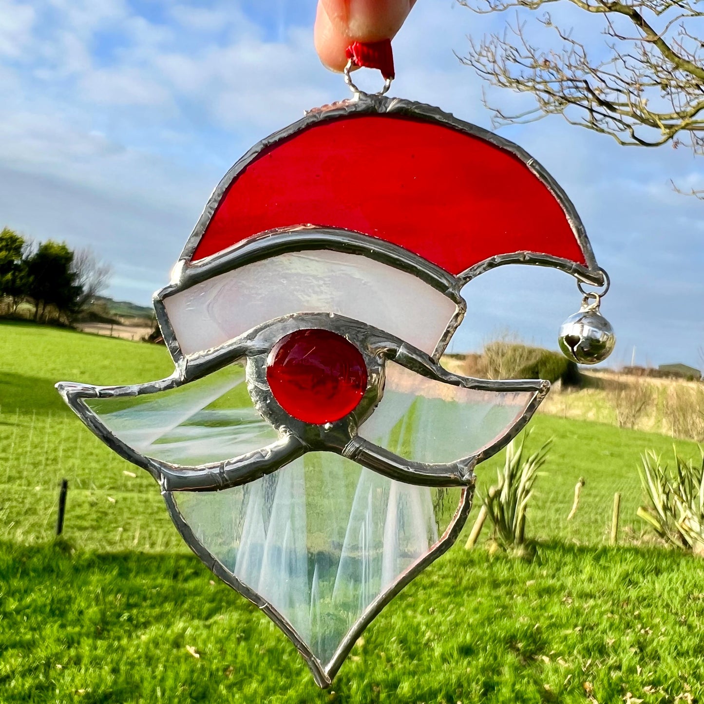 Stained Glass Santa/Father Christmas Tree decoration
