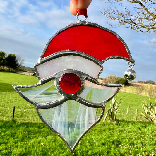 Stained Glass Santa/Father Christmas Tree decoration