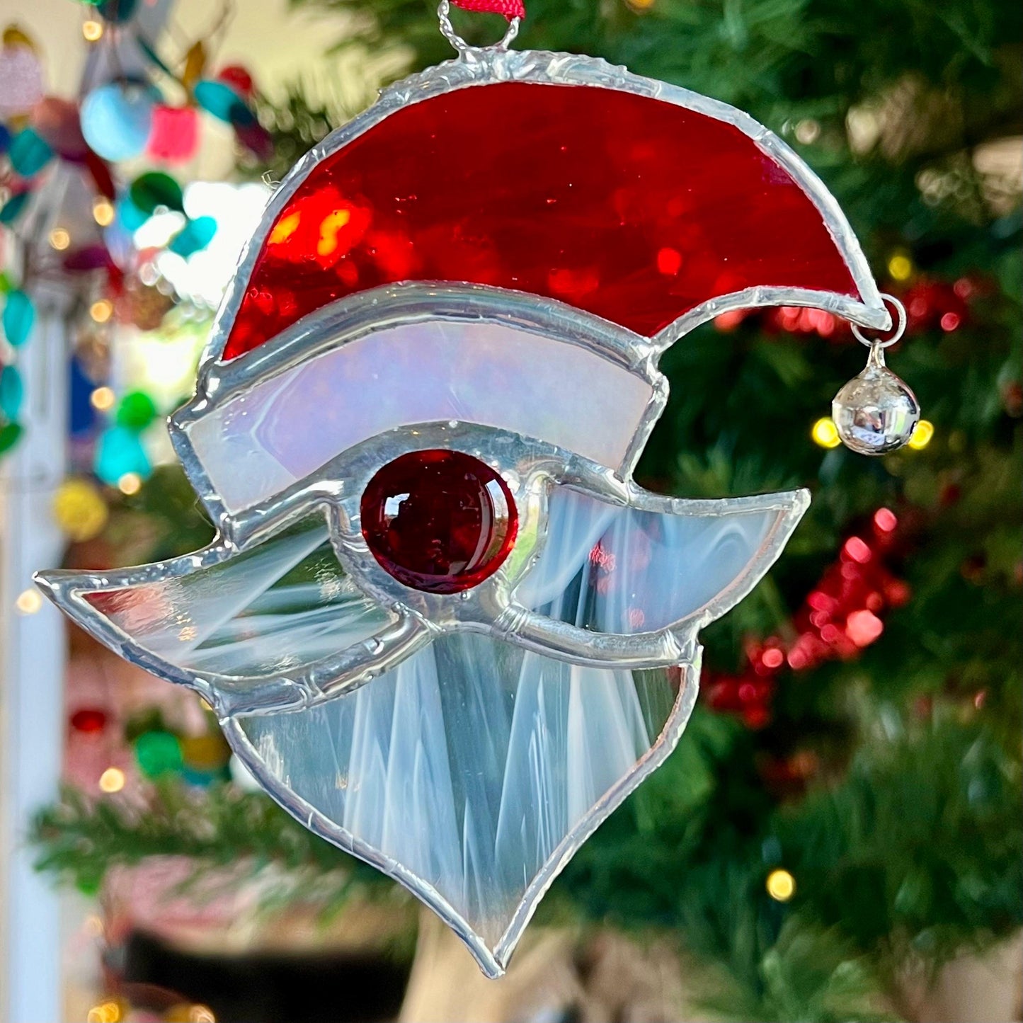 Stained Glass Santa/Father Christmas Tree decoration