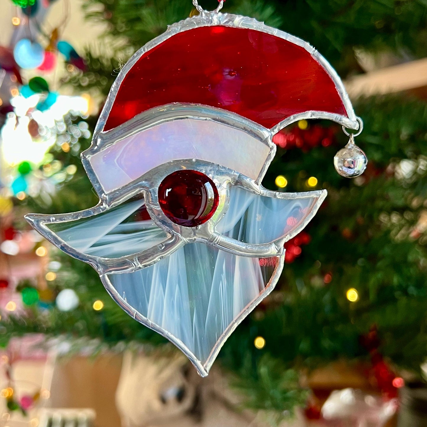 Stained Glass Santa/Father Christmas Tree decoration