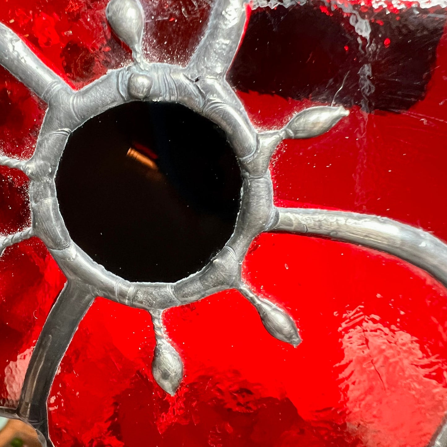 Stained glass Poppy suncatcher … Remembrance Poppy