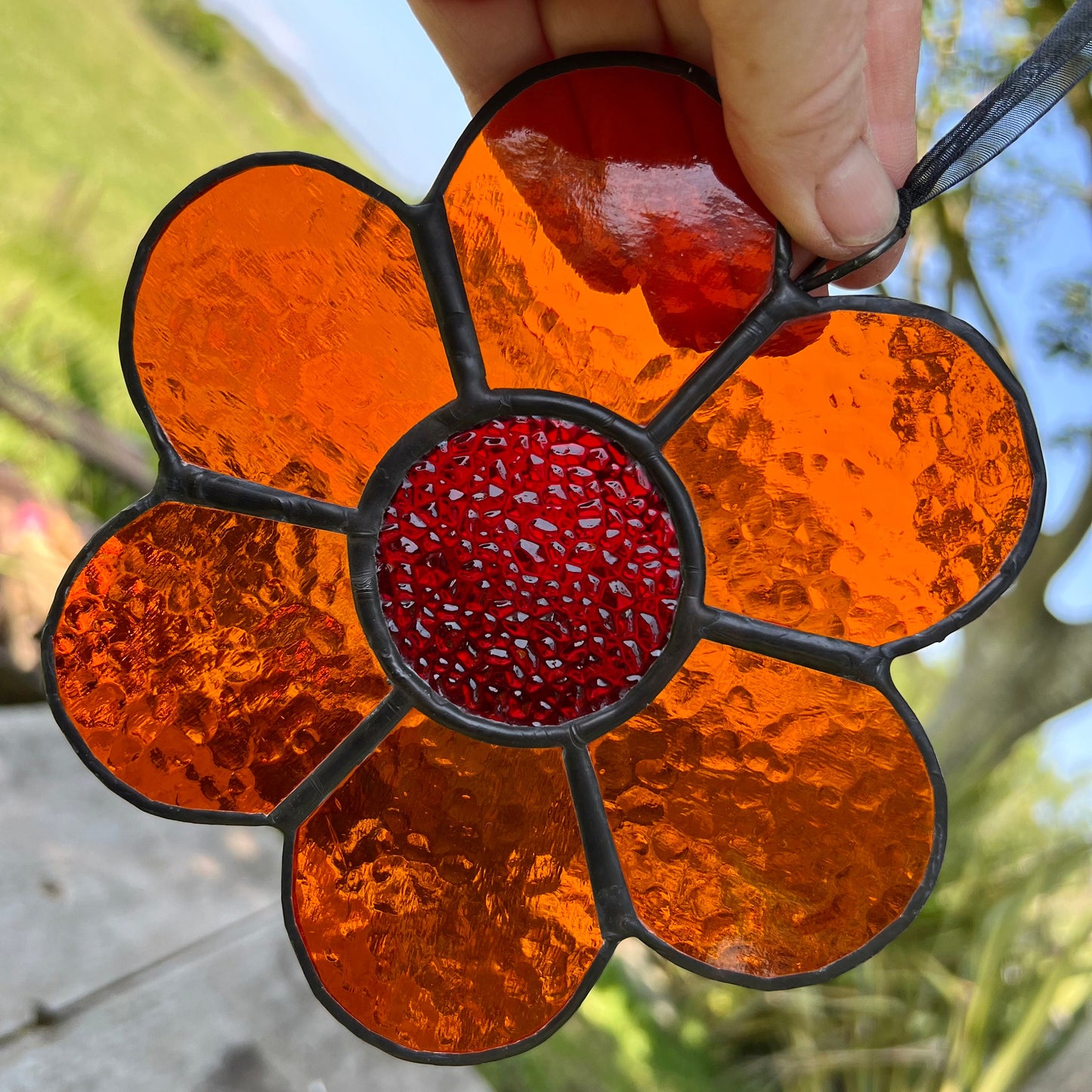 Delightful Daisy Stained Glass suncatcher